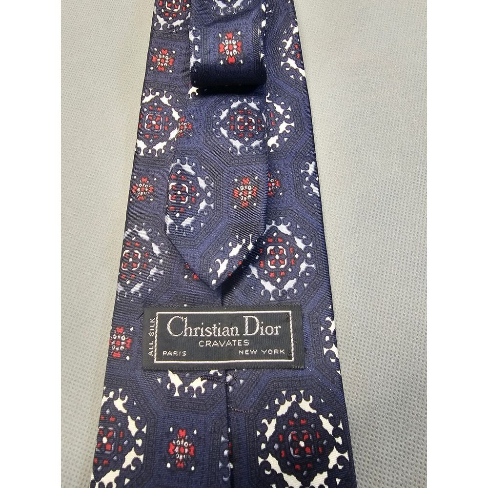 Christian Dior Cravates Silk Tie 55x3.5 Inch‎ - Picture 2 of 6